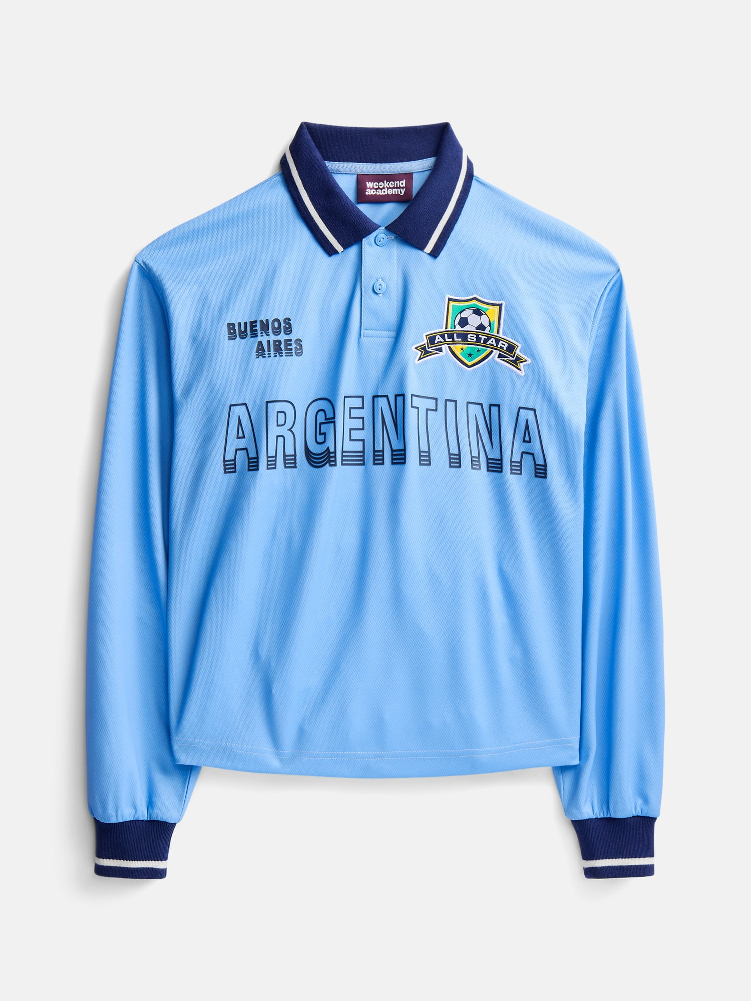 Weekend Academy Boys Soccer Jersey with Long Sleeves, Sizes 4-18