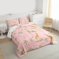 thumbnail image 3 of Castle Fairy Cartoon Lion Giraffe Elephant Full Size Comforter Sets 3-Piece for Preppy Child,Jungle Animal Bedding Comforter Set,Chic Floral Wildlife Lightweight Bedding Sets,Breathable Home Decor, 3 of 8