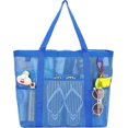 thumbnail image 1 of Mesh Beach Bag, Extra Large Beach Tote with Zipper Pocket Pool Bag for Cruise/Swim/Vacation Essentials, 1 of 7