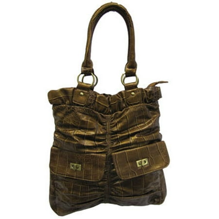 Croco Cargo Shoulder Bag