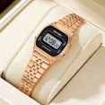 thumbnail image 3 of SKMEI Watch for Women Waterproof Digital Watch Square Stainless Steel Women Watch, 3 of 4