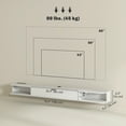 thumbnail image 3 of HOMCOM Meuble Télé Flottant de 71 Pouces, Console Multimédia Murale, Blanc, 3 of 10
