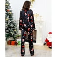 thumbnail image 2 of Esho Mother & Daughter Matching Christmas Pajamas Set Women Silk Satin Button Down Sleepwear Nightwear Pjs Set, 2 of 8
