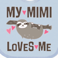 thumbnail image 4 of Inktastic My Mimi Loves Me Sloth Girls Baby Bib, 4 of 4