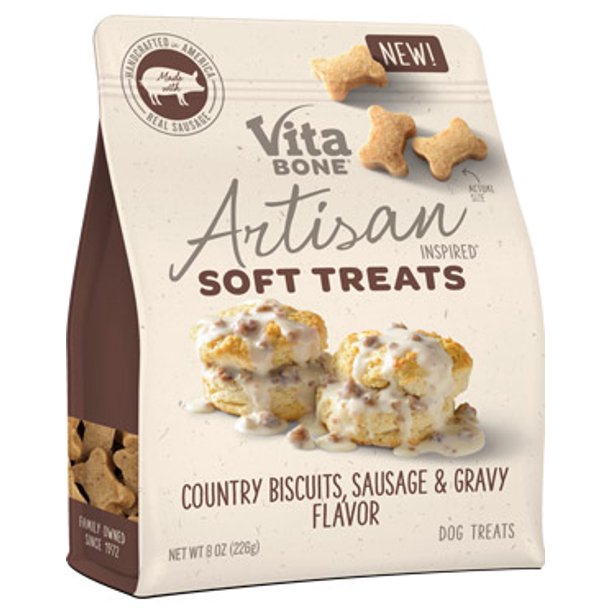 Vita Bone Artisan Inspired Country Biscuits Sausage Gravy Flavor 
