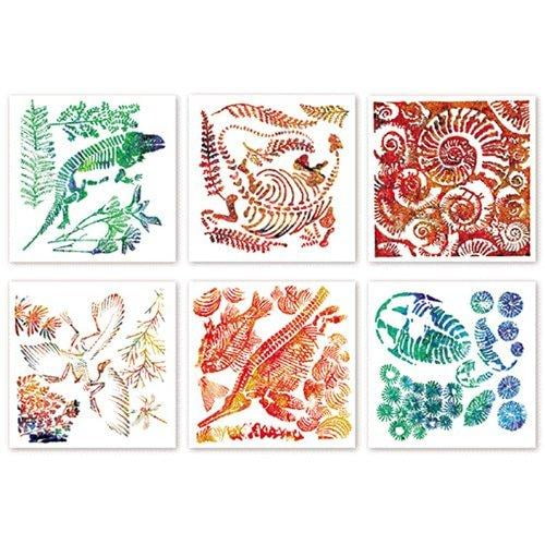 Roylco Fossil Rubbing Plate with Idea Guide and Reference Chart, 7 X 7