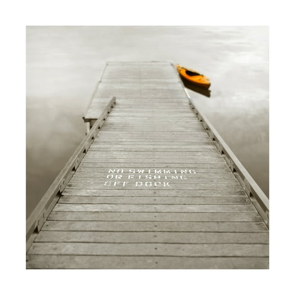 Canvas Wall Art - Nicholas Bell 'No Swimming' Wall Art for Living Room, Bedroom, or Office Décor by Trademark Fine Art - 14 x 14 Inches