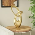 thumbnail image 2 of 10" x 17" Gold Aluminum Metal Abstract Sculpture, by DecMode, 2 of 9