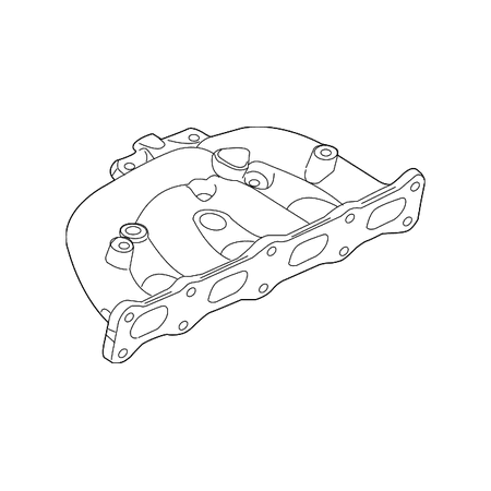 Genuine OE Mitsubishi Exhaust Manifold - 1555A476 Fits select: 2008,2011-2015 MITSUBISHI LANCER EVOLUTION GSR