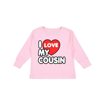 

Inktastic I Love My Cousin Boys or Girls Long Sleeve Toddler T-Shirt