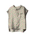 thumbnail image 2 of Beige Tshirts for Women Cute Tops for Women Collar Non Sleeve Linen Shirts Plus Size Floral Blouses Casual Summer Clothes Summer Tops, 2 of 4