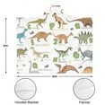 thumbnail image 3 of Wearable Blanket,Alphabet Dinosaur Names Chart Pattern Hooded Wearable Flannel Blanket for Adults & Teens,Winter Poncho Shawl Wrap Cape Cozy Anti-Pill,50"x60", 3 of 5