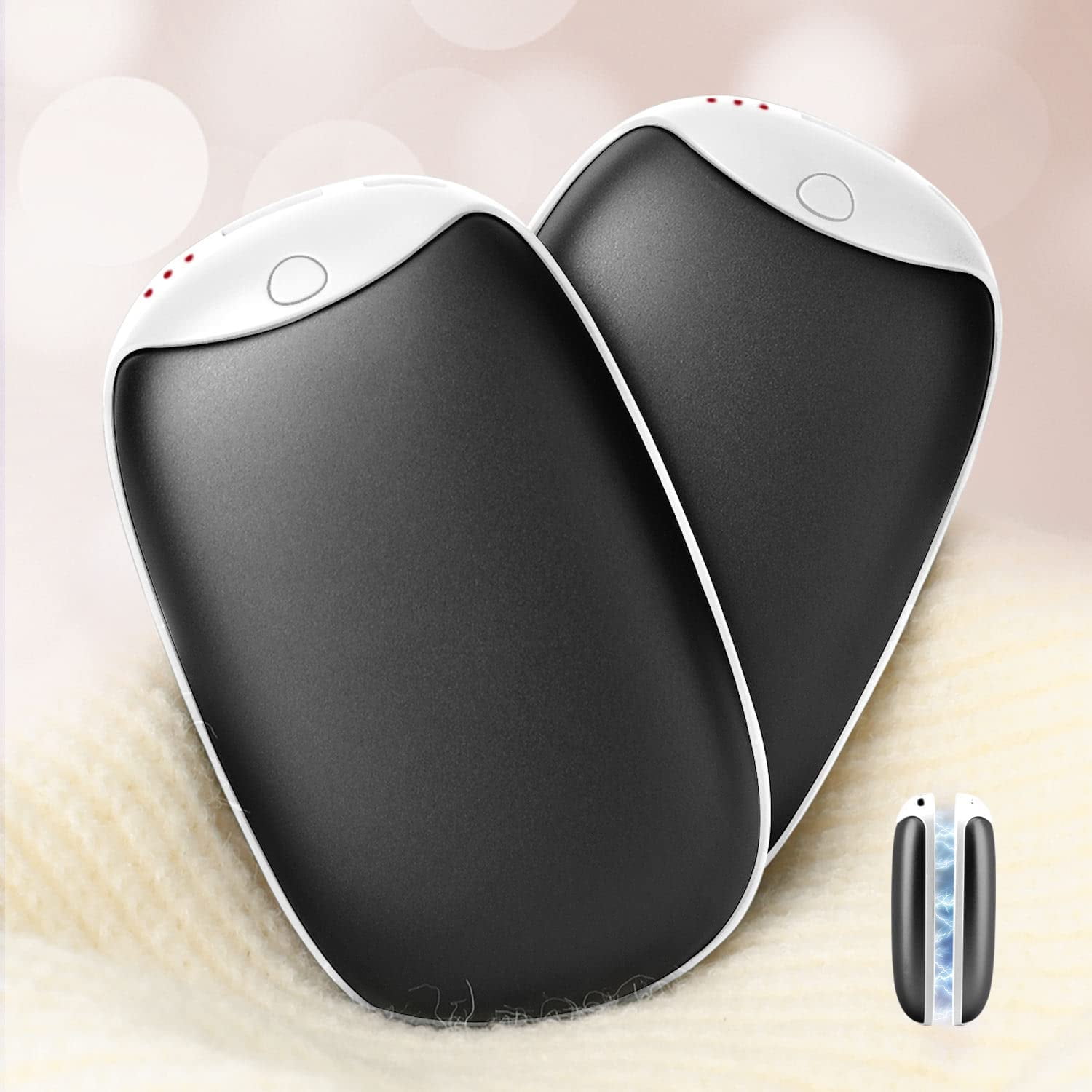 2 Pack Hand Warmer Rechargeable, Twins Electric Hand Warmer