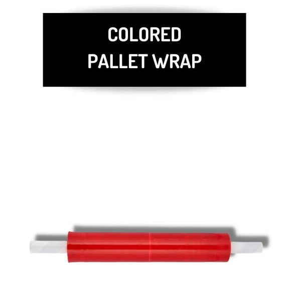 SSBM Red Cast Pallet Stretch Wrap with Handles 20 Inch x 1000 Feet 80 Gauge 1 Roll Opaque Plastic Shrink Film for Packaging