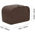 thumbnail image 2 of Toaster Appliance Cover Polyester Bread Toaster Cover Bakeware Protector Dust and Fingerprint Protection Two/Four Slices (4 Slice, Coffee), 2 of 2