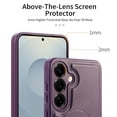 thumbnail image 6 of Designed for Samsung Galaxy S25 Edge Magnetic Phone Case,With Contractile WristBand,Compatible with Mag-safe,PU Leather Shockproof Heavy Duty Anti-fall Anti-Scratch Phone Case Cover,Purple, 6 of 9