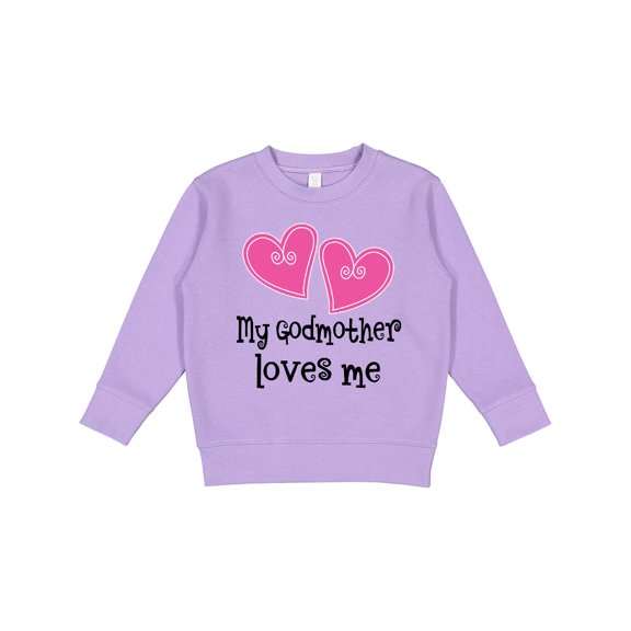 Inktastic My Godmother Loves Me Hearts Toddler Sweatshirt
