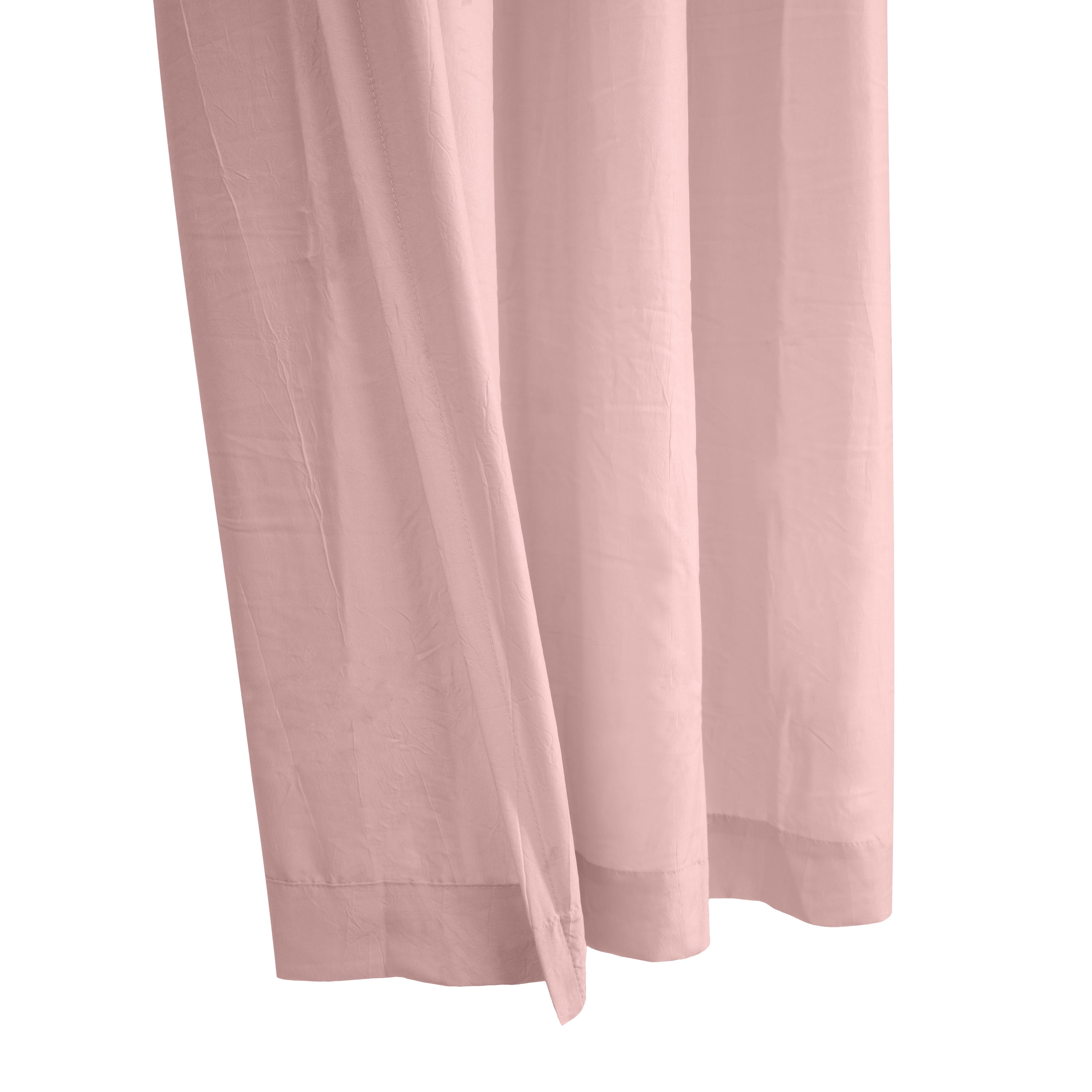 Hannah Crinkle Textured Microfiber Curtain Panel 52" x 63" in Rose