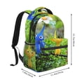 thumbnail image 2 of Lsque Pikmin Pattern Casual Backpack for School, Work, Travel – Adjustable Straps, Multiple Compartments – Ergonomic Design, Fits Laptops and Tablets, 2 of 7