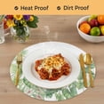 thumbnail image 4 of Tropical Plant Round 13 Inch Placemats Set of 2, Summer Watercolor Green Palm Leaves HeatResistant Non Slip Place Mats for Dining Table, Wipeable Braided Kitchen Table Mats for Housewarming, 4 of 9