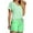 Green, variant on LYXSSBYX Womens Pajama Sets 2PC Women's V Neck Shorts Sleeve Two-piece Comfortable Home Pajamas Set Sports Set