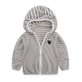thumbnail image 2 of Loopsun Kids Boys Girls Winter Hooded Coats 1-8Y Striped Long Sleeve Sports Outwear Thin Jackets, 2 of 4