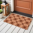 thumbnail image 4 of Bathroom Rugs 2x3 Ft, Orange Brown Flowers Non Slip Area Rugs for Kitchen Bedroom Entryway, Farmhouse Retro Abstract Floral Washable Carpet Runner Rug Floor Mats for Bedroom Home Decor, 4 of 8
