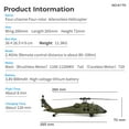 thumbnail image 6 of XK K170 UH-60L BlackHawkk RC Helicopter, 1/10 Scale 2.4G 4CH 6-Axis Gyro Single Rotor Remote Control Helicopter with Brushless Motor, Altitude Hold & Auto-Landing for Adults Beginners - RTF, 6 of 7