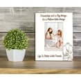thumbnail image 5 of Darling Souvenir Friendship White Picture Frame - Engraved Wooden Keepsake Gift , 4x6 Inches Vertical Tabletop Photo Frame with Acrylic Glass for Best Friend, Sister, or Graduation Gift, 5 of 8