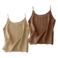 thumbnail image 2 of Tweang Flowy Tank Tops for Women Sleeveless Crew Neck Loose Shirt Solid Color T-shirt Wide Shoulder Strap Embroidered Button Sleeveless Top Linen Clothing for Womens Sleeveless Shirts Beige L, 2 of 4