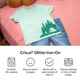 thumbnail image 2 of Cricut® Glitter Iron-On™ Vinyl, 12 x19, Fluorescent Pink, 2 of 3