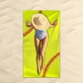 thumbnail image 5 of WNEXOPE Microfiber Balls Beach Towel,Baseball Pattern Quick Dry Towel- 30x60in Large Beach Towel,Absorbent Lightweight Sand Free Bath Towels, 5 of 8
