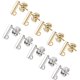 thumbnail image 1 of Pendientes de botón hipoalergénicos con aro, 40 piezas, rectangulares, con tuerca de 0,8 mm, de acero inoxidable, para hacer joyas., 1 of 9