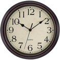 thumbnail image 1 of Reloj de pared Foxtop, retro, silencioso, no hace tictac, 30 cm, color bronce, 1 of 9