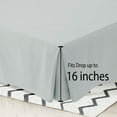 thumbnail image 6 of PiccoCasa Microfiber Bed Skirt 16" Drop Pleated Tailored Styling Ruffled, Twin Light Gray, 6 of 7