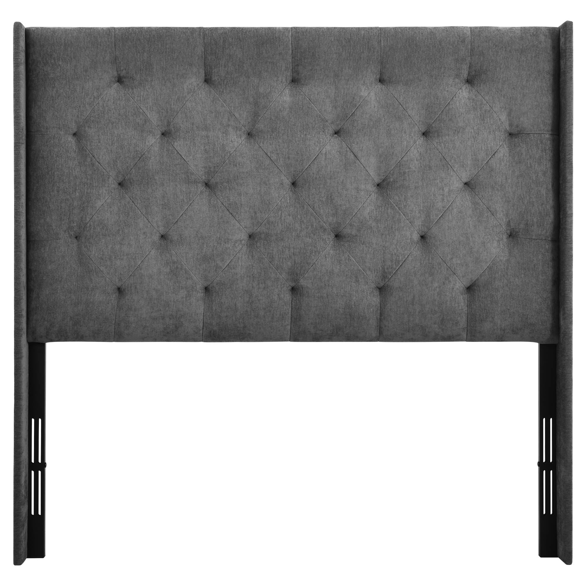 DWVO 61.8in Upholstered Headboard, Tufted Button Premium Linen Fabric