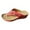 Red, variant on Xfvqtps Orthopedic Sandals for Women Flip Flops Arch Support Rhinestone Metal Decoration Soft Sole Comfortable Breathable Casual Summer Beach Walking Wedge Shoes Brown