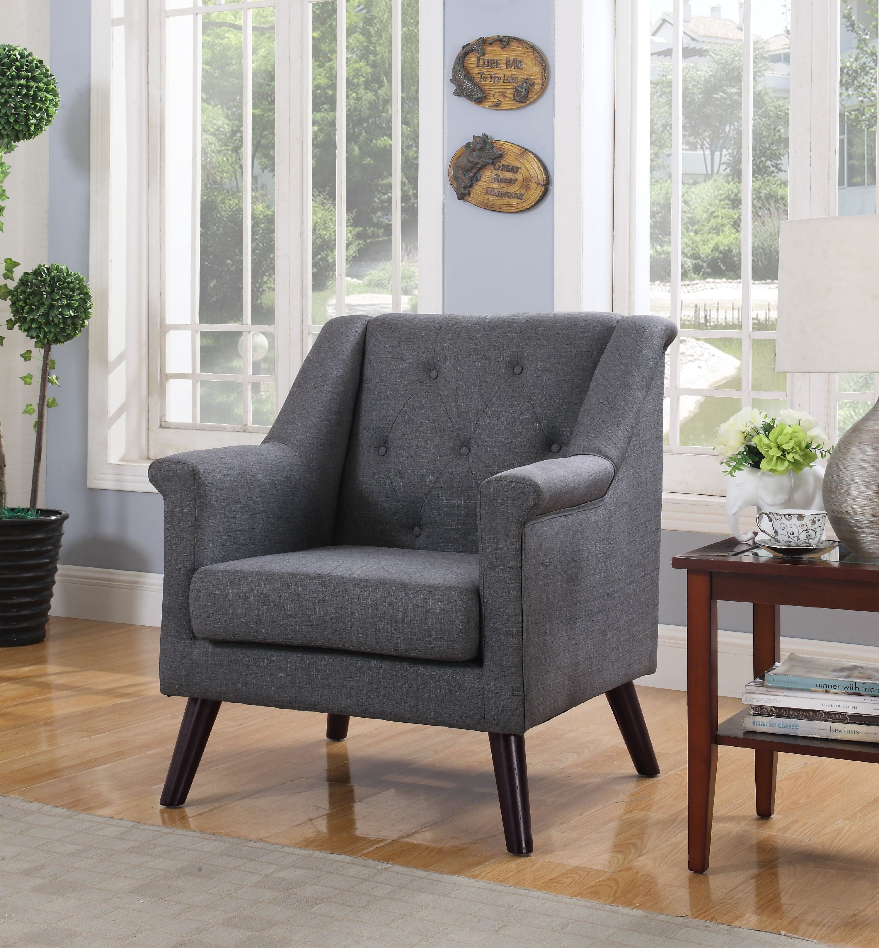 US Pride Furniture Rachel Tufted Arm Chair, C-124, C-125, C-126