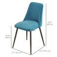 thumbnail image 3 of HOMCOM Dining Chairs Set of 4, Accent Chair with Velvet-touch Upholstery, 3 of 10