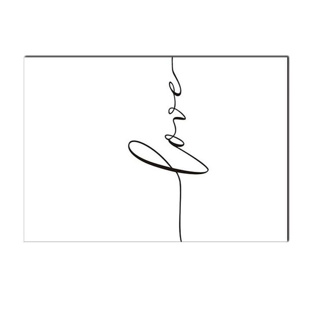 Cateissary Sketch Style Painting Canvas Poster Art Picture Minimalist Fashion Decoration for Household Corridor Living Office Carpetas de archivos Numero 3