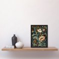 thumbnail image 2 of Flowers And Leaves Modern Art Nouveau Painting Detail Pastel Colour Teal Blue Orange Pink Autumn Blooms Artwork Framed Wall Art Print A4, 2 of 5