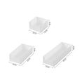 thumbnail image 2 of Boîte de Rangement en Plastique, Boîte de Rangement pour Accessoires, Blanc, Ensemble de 3, 2 of 5
