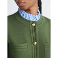 thumbnail image 5 of Free Assembly Women's and Women's Plus Ruffle Neck Chest Pocket Cardigan, Sizes XS-4X, 5 of 6