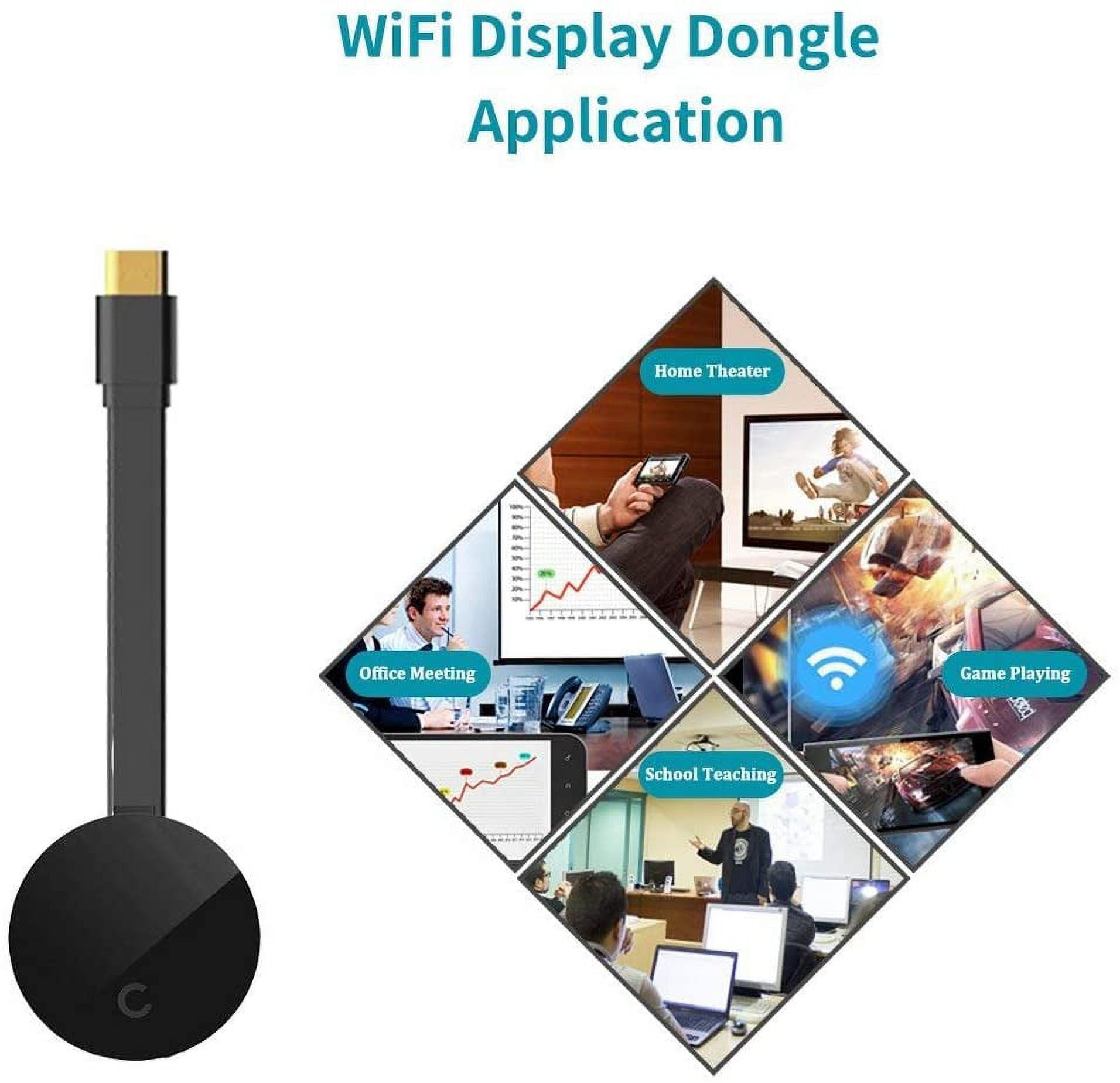 Wireless HDMI Display Dongle Adapter, 4K Ultra HD WiFi Streaming