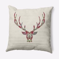 Simply Daisy 18" x 18" Cool Dude Holiday Reindeer Outdoor Throw Pillow