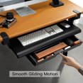 MountFTV 32" Ergonomic Keyboard Tray, Slide Out Under Desk Holder w