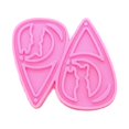 thumbnail image 5 of S Pendientes colgantes gotas de agua molde decoración murciélago bruja sombrero espejo molde, 5 of 5