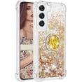 thumbnail image 3 of Glitter Clear Sparkly Bling Case for Samsung Galaxy S23+ Plus (Not S23) for Women Girls, Flowing Liquid Quicksand Cover with Diamond Ring Holder Case for Samsung Galaxy S23 Plus  Gold, 3 of 14