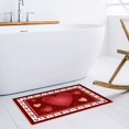 thumbnail image 6 of Door Mat 31.5 x 20 Inch Welcome Mat Front Floor Mats, Non Slip Indoor Carpet/Absorbent Outdoor Shoes Scraper, Valentines Day Red Heart Shaped and Love Lips Low-Profile Rugs Doormats for Entryway, 6 of 6