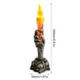 thumbnail image 6 of Halloween LED Lights Skull Ghost Holding Candle Lamp Halloween Party Table Top Decorations for Home Haunted House Ornaments, 6 of 9